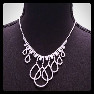 Faux diamond necklace